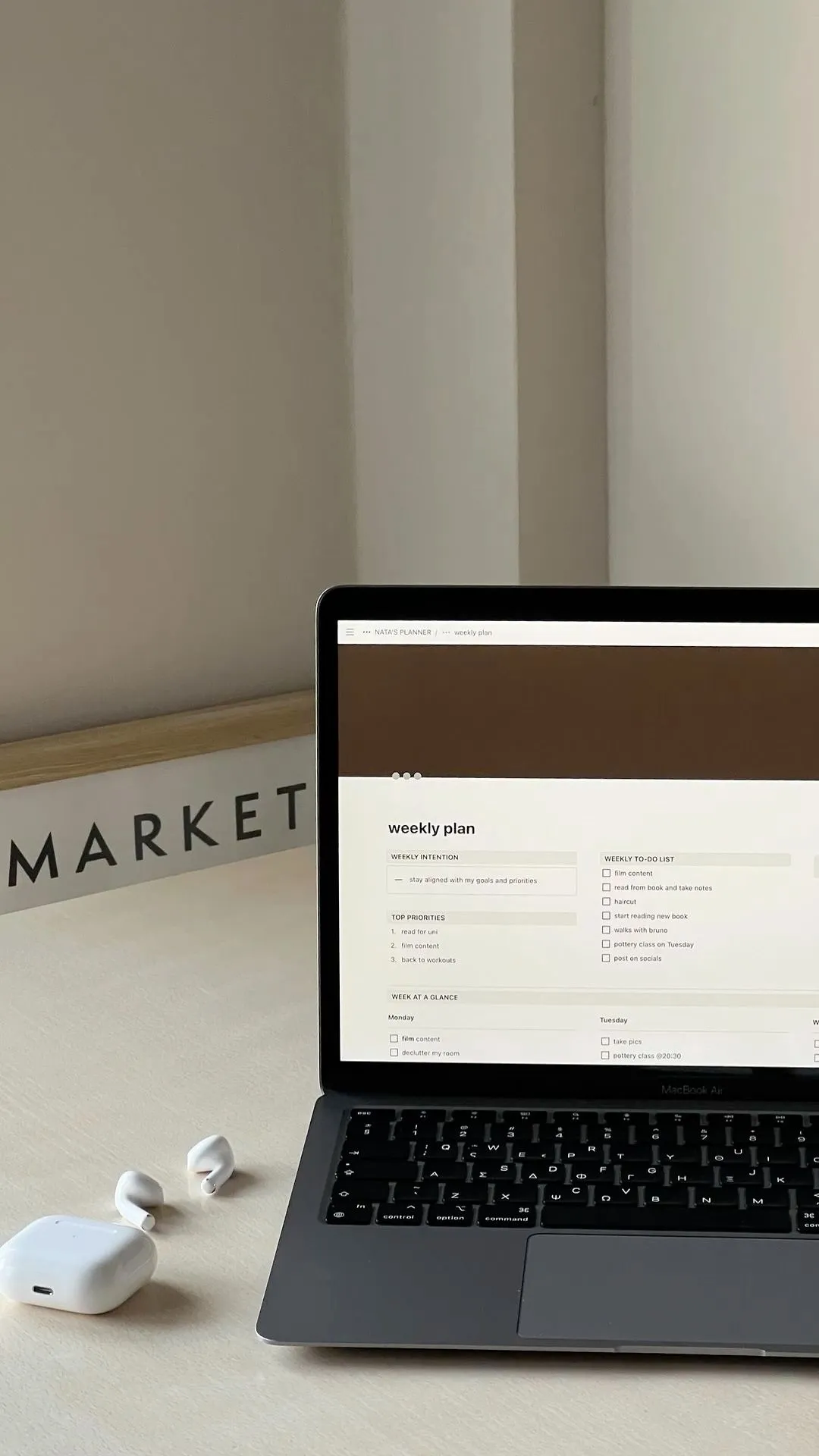 Arbeitsboard Notion Screenshot
